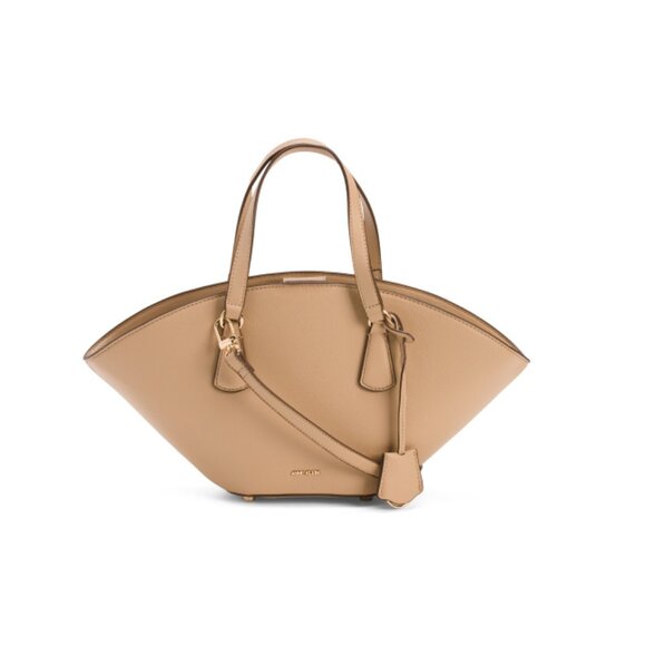 ANNE KLEIN Neutral Small Curved Tote With Detachable Strap - Picture 1 of 2